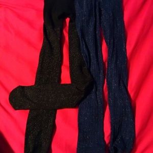 2 pairs NWOT sparkly tights